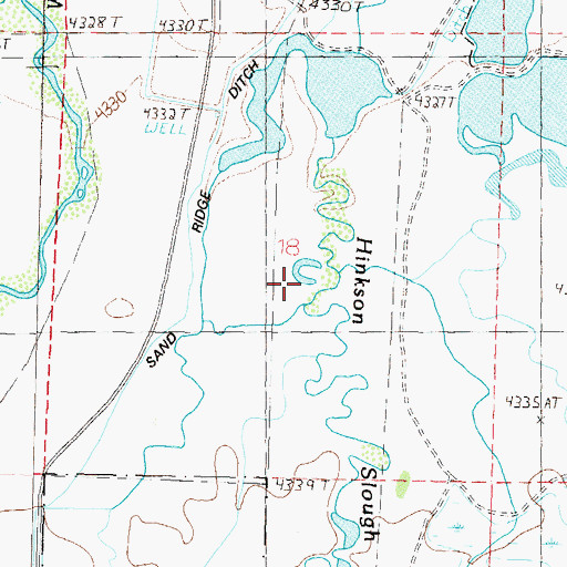 Topographic Map of Hinkson Slough, NV
