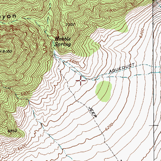 Topographic Map of Hobble Canyon, NV