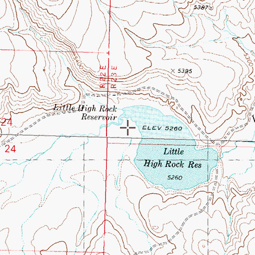 Topographic Map of Hog Ranch Creek, NV