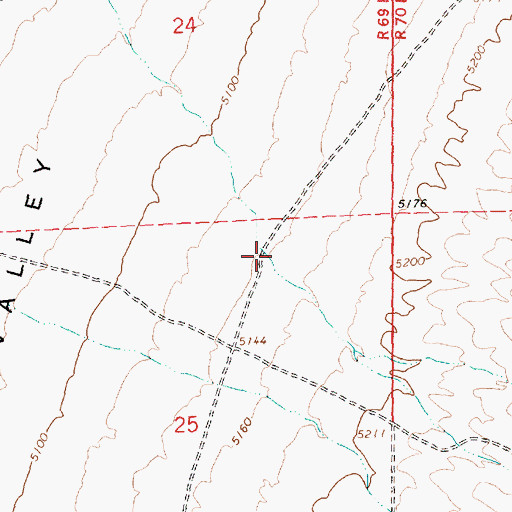 Topographic Map of Hogans Alley, NV