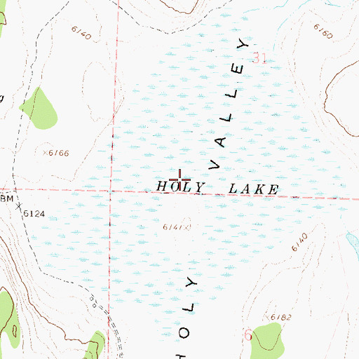 Topographic Map of Holy Lake, NV