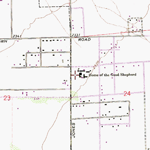 Topographic Map of Home of the Good Shepherd, NV