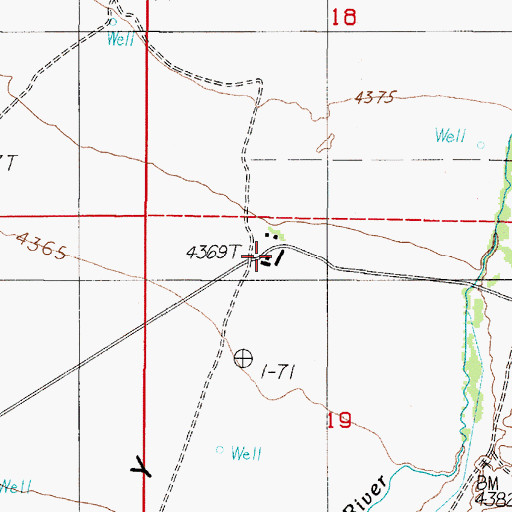 Topographic Map of Home Ranch, NV