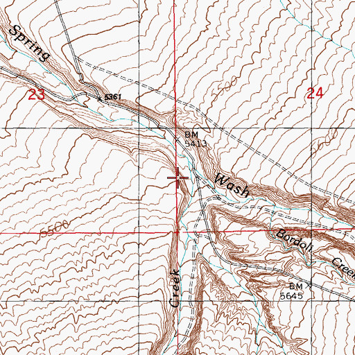 Topographic Map of Hooper Creek, NV