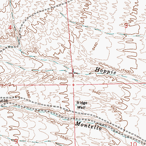 Topographic Map of Hoppie Canyon, NV