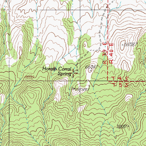 Topographic Map of Horath Corral Spring, NV
