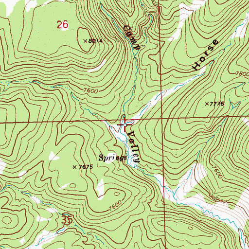 Topographic Map of Horse Canyon, NV