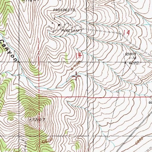 Topographic Map of Horse Canyon, NV