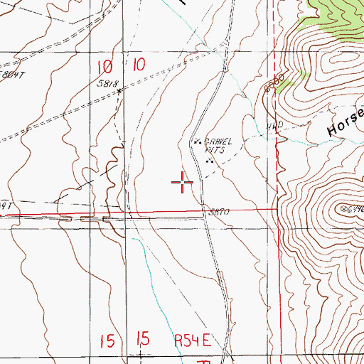 Topographic Map of Horse Canyon, NV