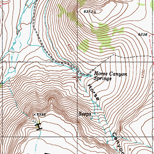 Topographic Map of Horse Canyon, NV