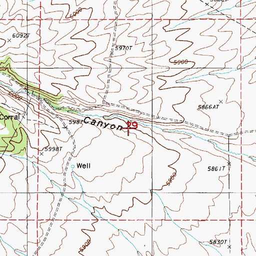 Topographic Map of Horse Canyon, NV