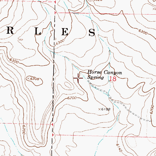 Topographic Map of Horse Canyon Spring, NV