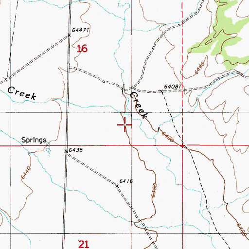 Topographic Map of Horse Creek, NV