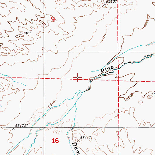 Topographic Map of Horse Creek, NV