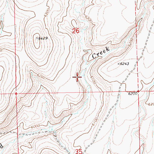Topographic Map of Horse Creek, NV