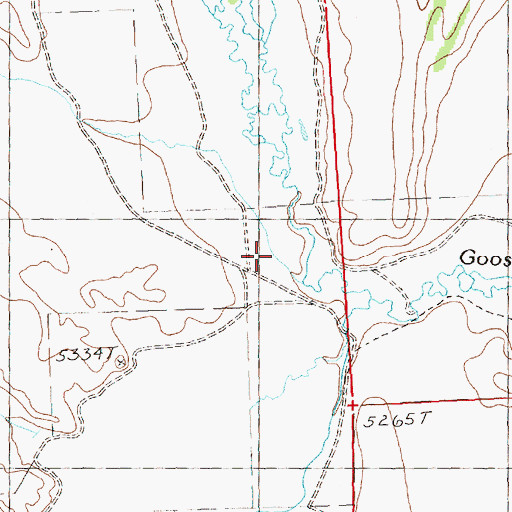 Topographic Map of Horse Creek, NV
