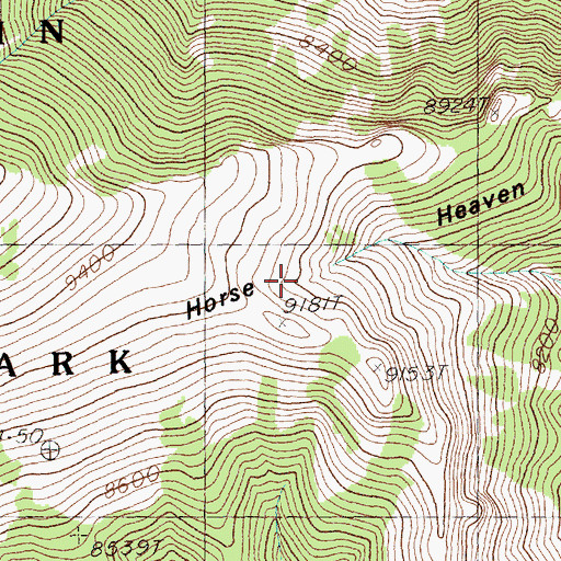 Topographic Map of Horse Heaven, NV