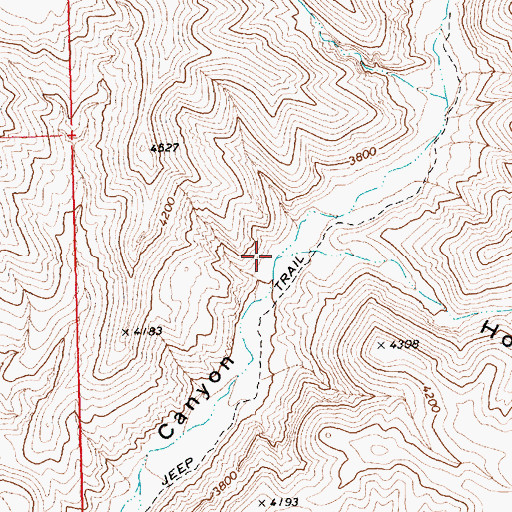 Topographic Map of Horse Pasture Canyon, NV