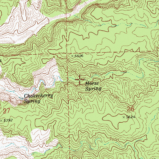 Topographic Map of Horse Spring, NV
