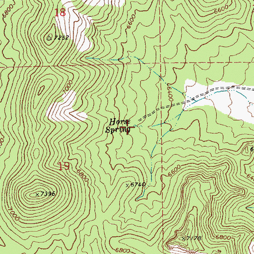 Topographic Map of Horse Spring, NV