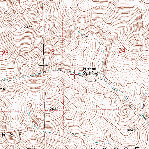Topographic Map of Horse Spring, NV