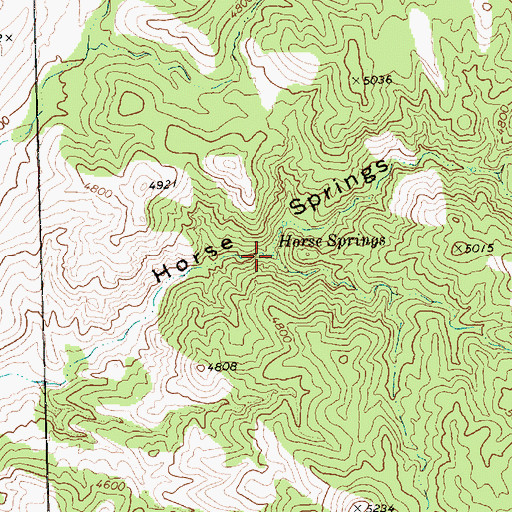 Topographic Map of Horse Springs, NV