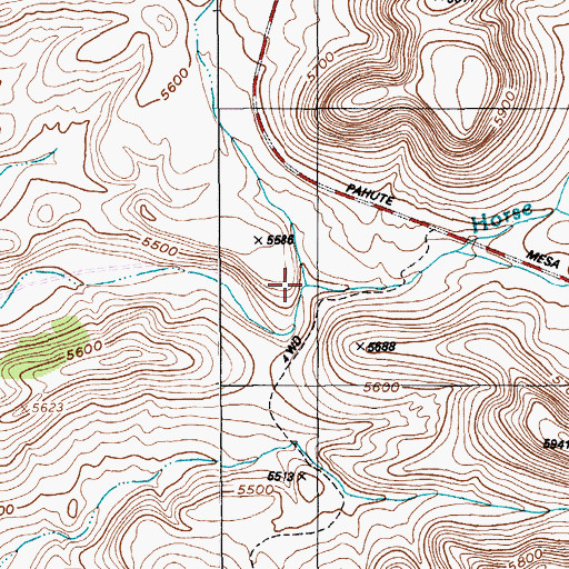 Topographic Map of Horse Wash, NV