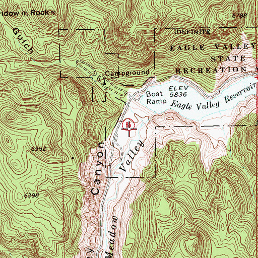 Topographic Map of Horsethief Gulch, NV