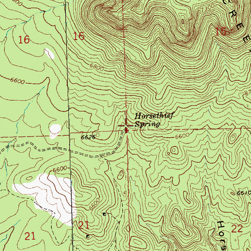 Topographic Map of Horsethief Spring, NV