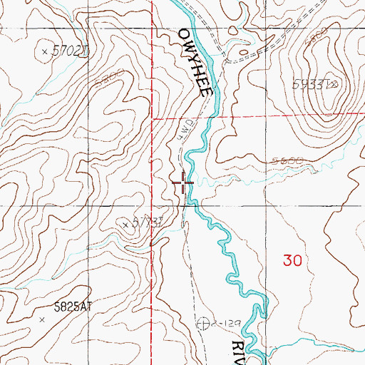 Topographic Map of Hot Creek, NV