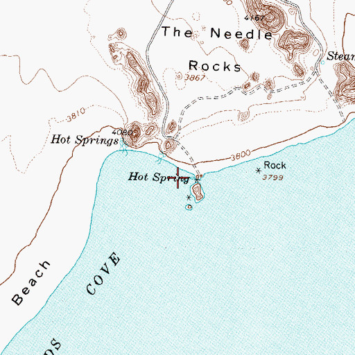 Topographic Map of Hot Spring, NV