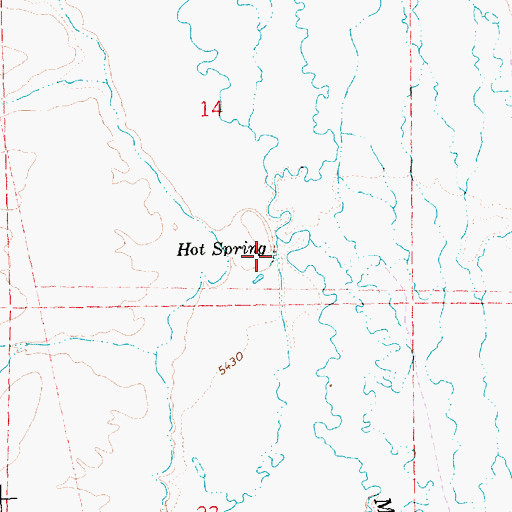 Topographic Map of Hot Spring, NV