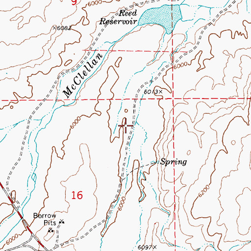 Topographic Map of Hot Spring Creek, NV