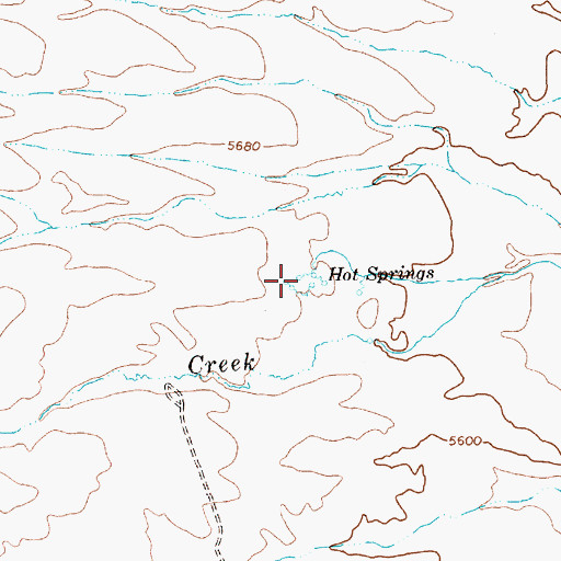 Topographic Map of Hot Springs, NV