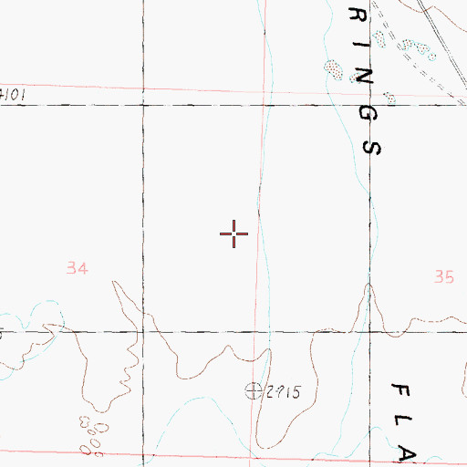 Topographic Map of Hot Springs Flat, NV