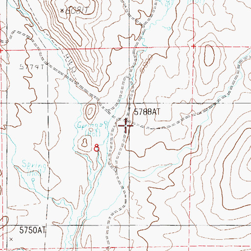 Topographic Map of Hot Sulphur Springs, NV
