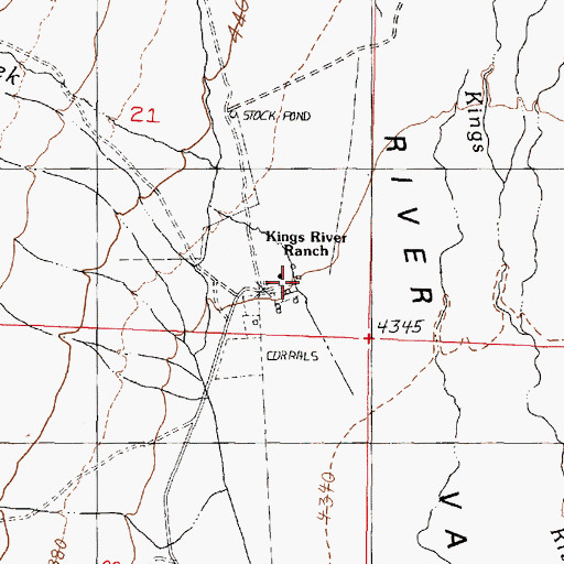 Topographic Map of House Creek, NV
