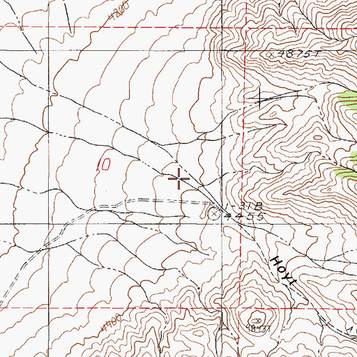 Topographic Map of Hoyt Canyon, NV