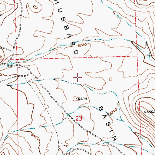 Topographic Map of Hubbard Basin, NV