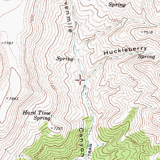 Topographic Map of Huckleberry Canyon, NV