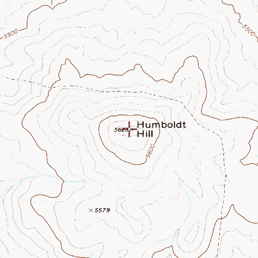 Topographic Map of Humboldt Hill, NV
