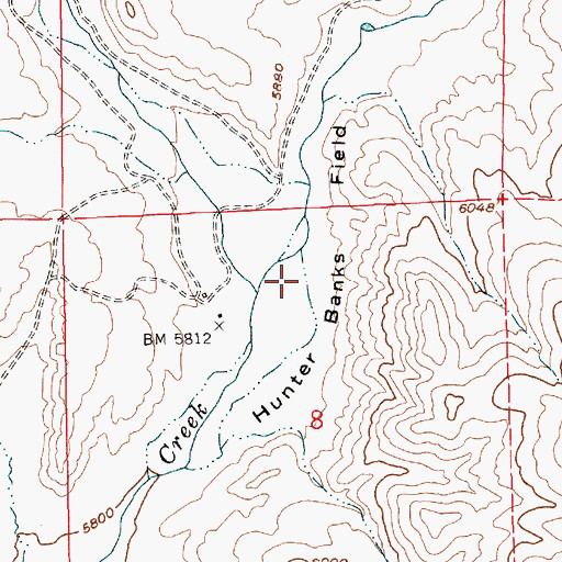 Topographic Map of Hunter Banks Field, NV