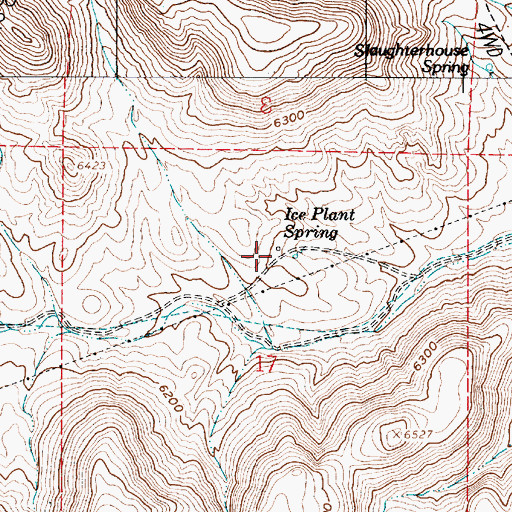 Topographic Map of Ice Plant Spring, NV
