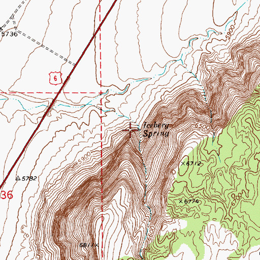 Topographic Map of Iceberg Spring, NV