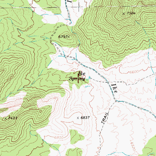 Topographic Map of Ike Spring, NV