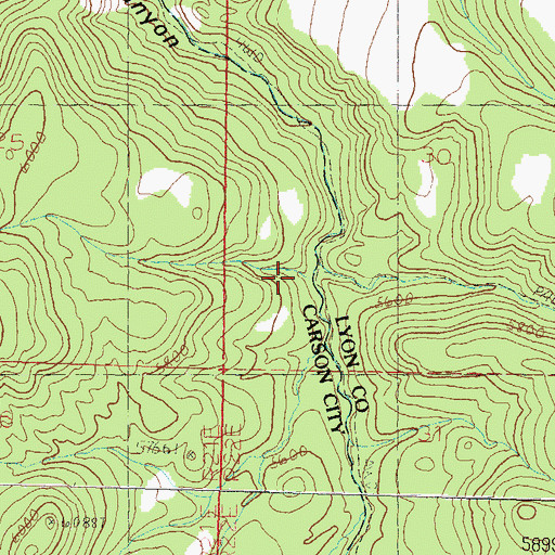 Topographic Map of Illinois Canyon, NV