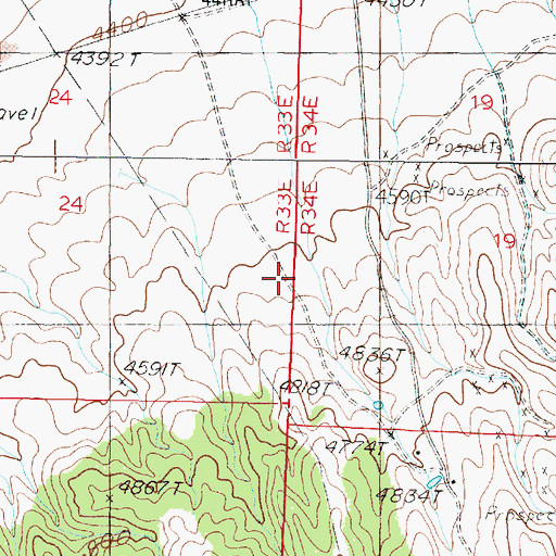 Topographic Map of Imlay Canyon, NV