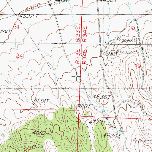 Topographic Map of Imlay Canyon, NV