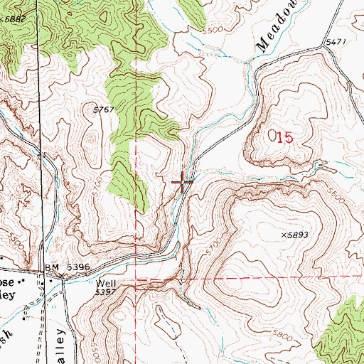 Topographic Map of Immigration Wash, NV