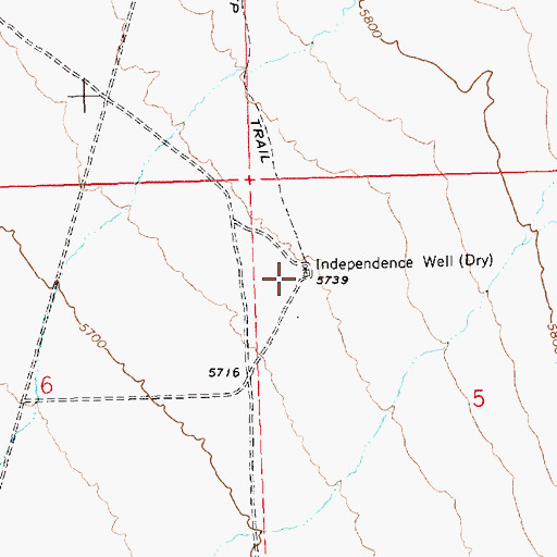 Topographic Map of Independence Well, NV